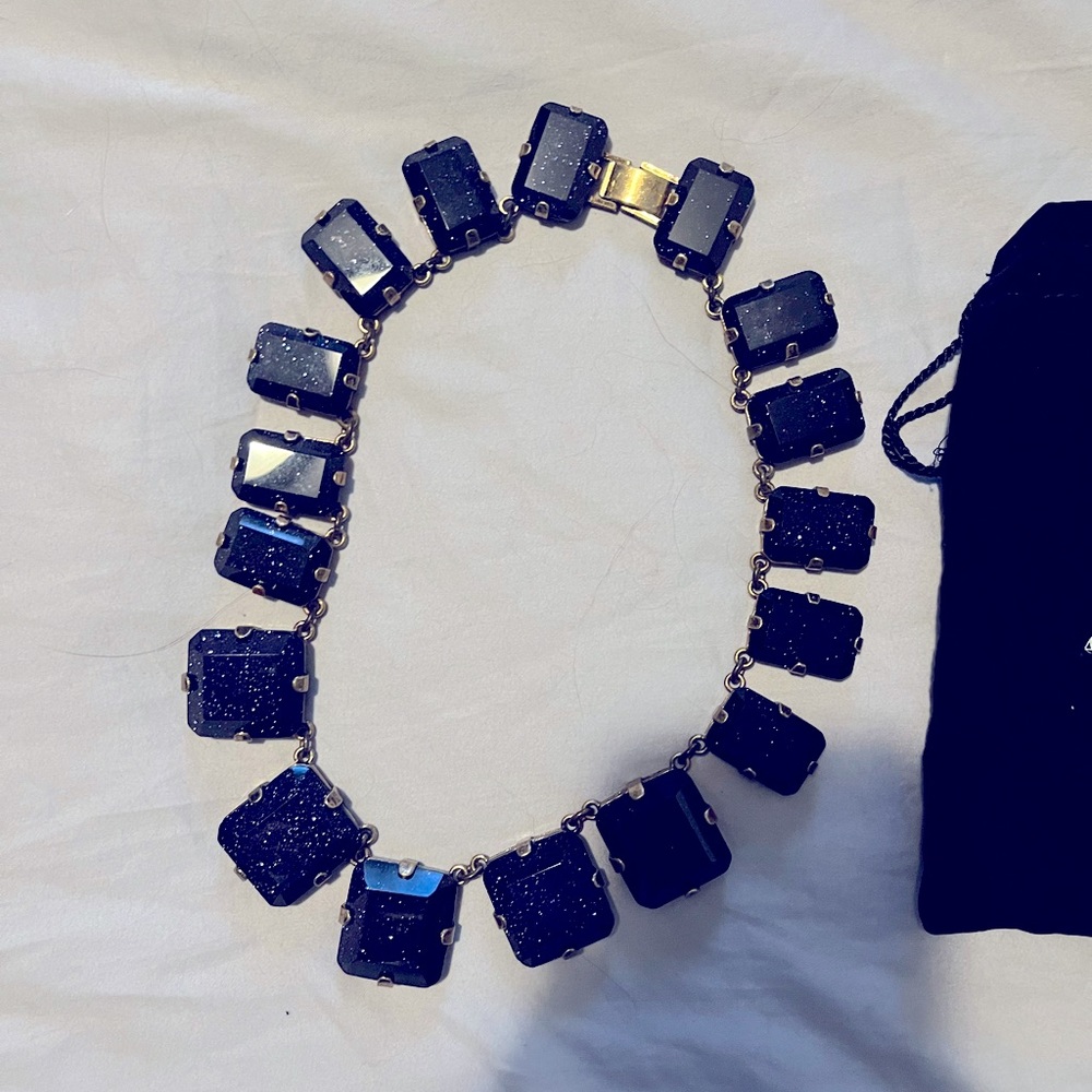 Super fun, deep purple sparkly necklace